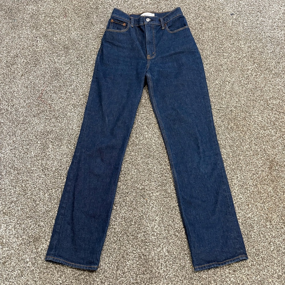 Abercrombie & Fitch Dark Blue Straight Leg Jeans